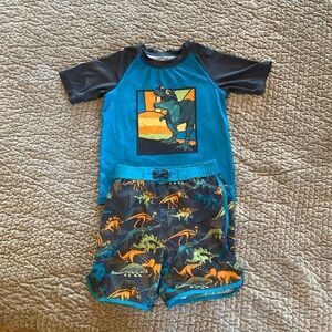 Dinosaur Print Kids Swim Set